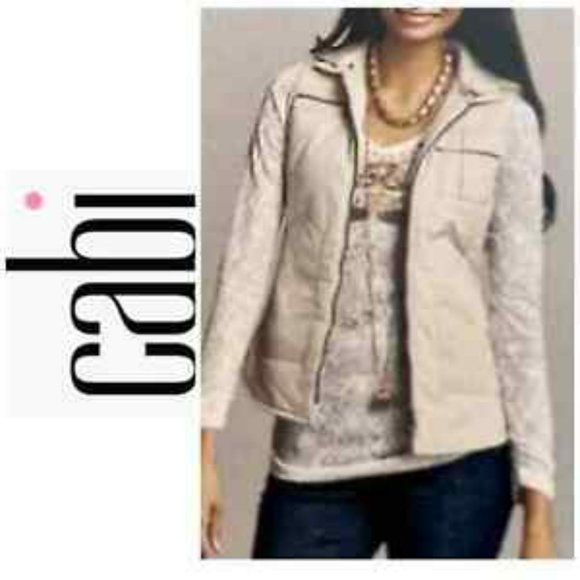 EUC Medium Light Gray Puffer Hooded Vest Style #189 - Picture 6 of 6